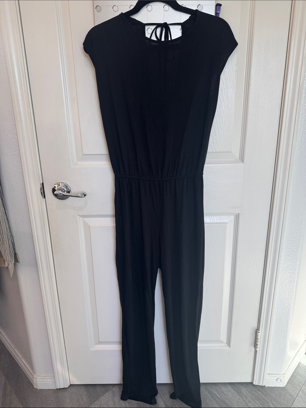 Forever 21 Black Tie-Back Jumpsuit
